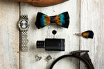 Feather Bow Ties & Lapel Pin