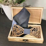 Wood Bow Tie Set